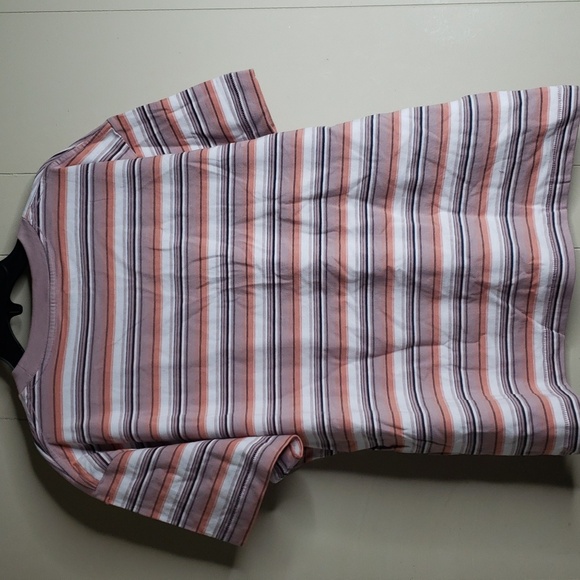 Urban Outfitters BDG Stripe Tee Unisex Print T Shirt Large Slim Fit - Picture 6 of 6
